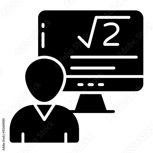 A creative design icon of math learning