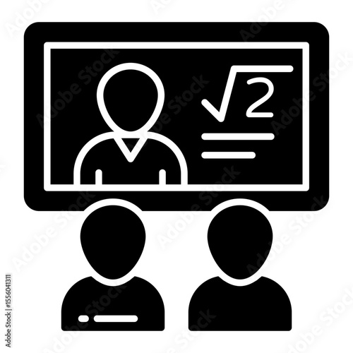 A creative design icon of math learning