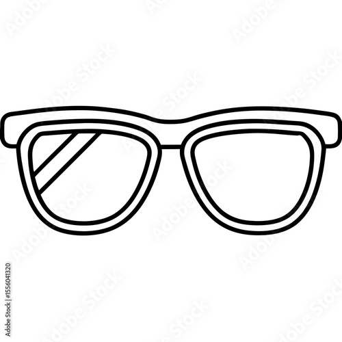 Minimalist Sunglasses Line Art Vector