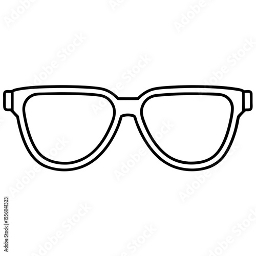 Minimalist Sunglasses Line Art Vector
