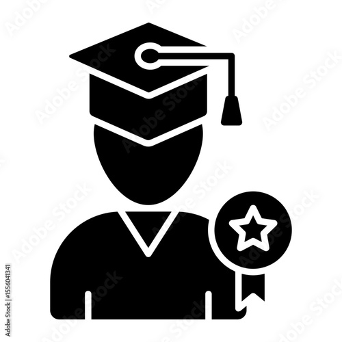 Modern design icon of graduate