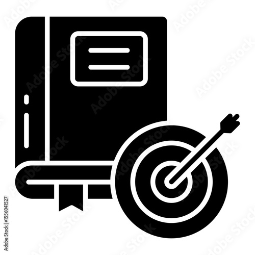 Conceptual solid design icon of study target
