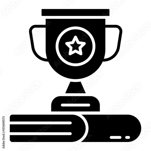 A line design icon of trophy cup