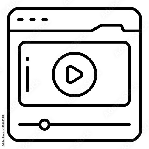 Premium download icon of educational video