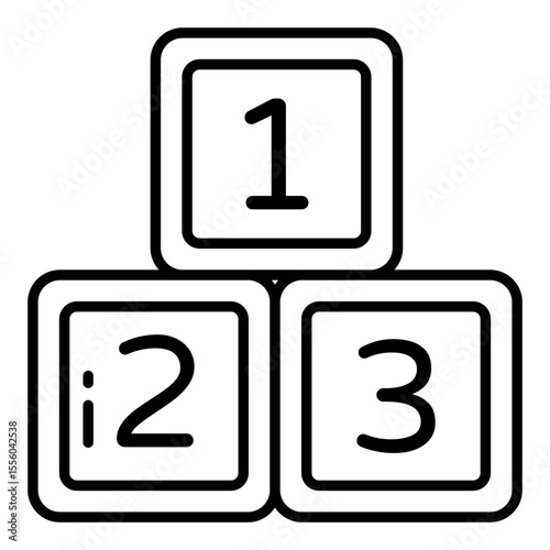 Editable design vector of counting blocks