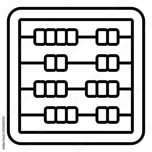 A frame of counting beads, icon of abacus
