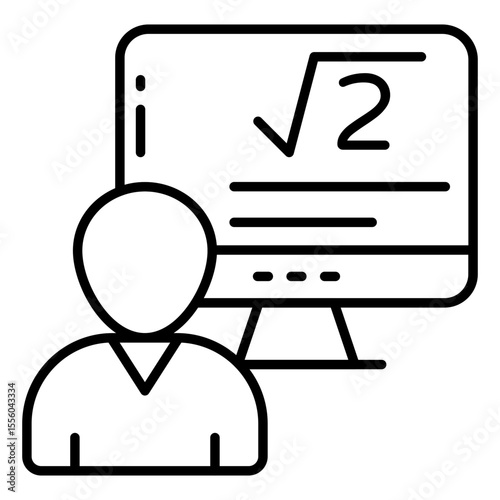 A creative design icon of math learning