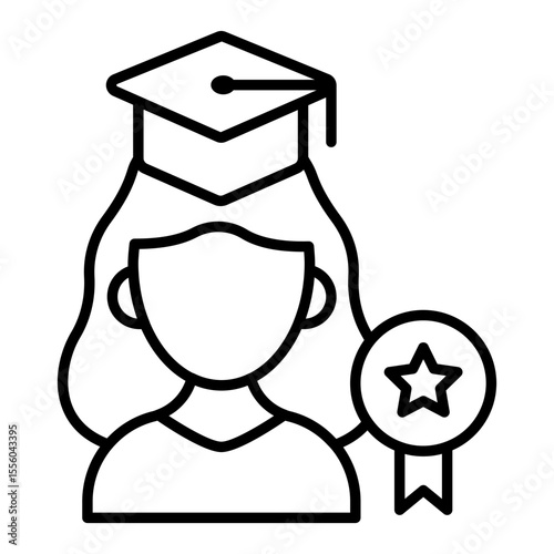 Modern design icon of graduate
