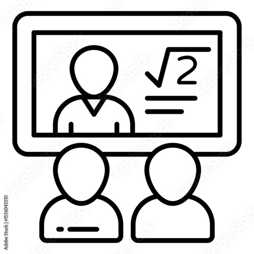 A creative design icon of math learning