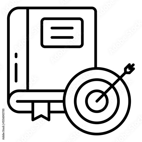 Conceptual line design icon of study target