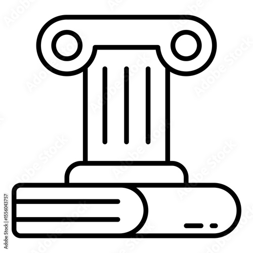 Perfect design icon of greek column
