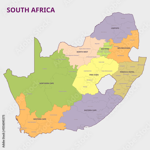 Map of South Africa Provinces and Regions