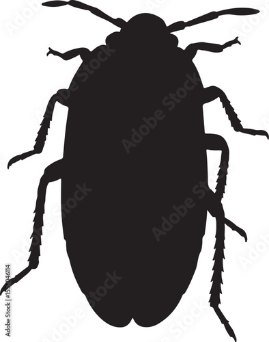  Blue-green mealybugs insect in silhouette image white background.