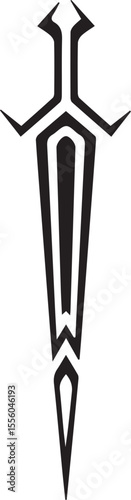 Abstract tribal dagger design graphic