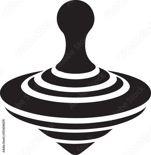 spinning top silhouette