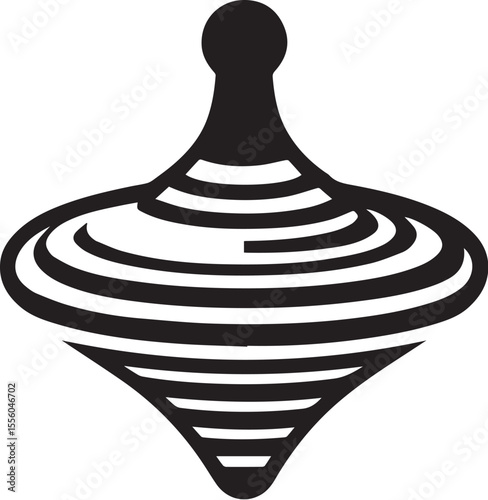 spinning top silhouette
