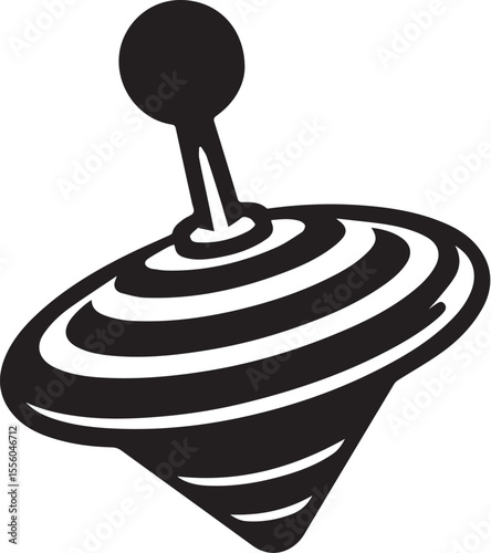 spinning top silhouette