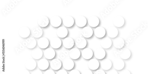 White tiles wall. round marble textures, ball tiles. Top view pavement circle block white texture with seamless patterns floor background. Air Bubble wrap texture background. Textured Background.