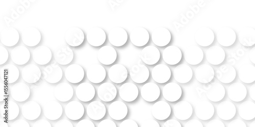 White tiles wall. round marble textures, ball tiles. Top view pavement circle block white texture with seamless patterns floor background. Air Bubble wrap texture background. Textured Background.