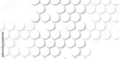 White tiles wall. round marble textures, ball tiles. Top view pavement circle block white texture with seamless patterns floor background. Air Bubble wrap texture background. Textured Background.