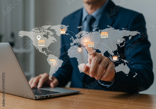 Digital Marketing Strategy and Global Commerce Network Visualization