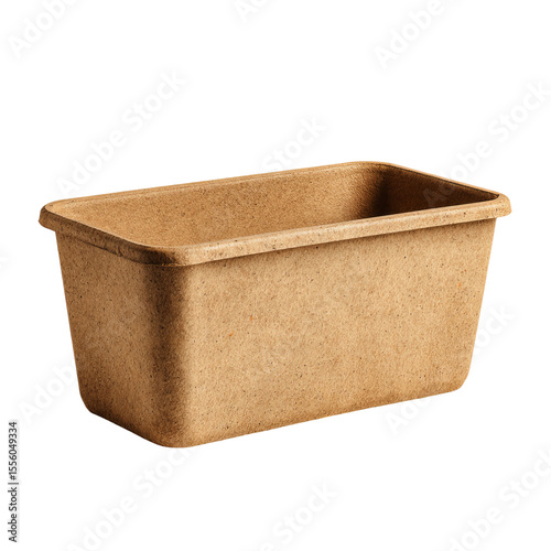 Rectangular Cardboard Container: A sturdy, rectangular cardboard container, ideal for food packaging or storage. Its simple design is both functional and eco-friendly. 