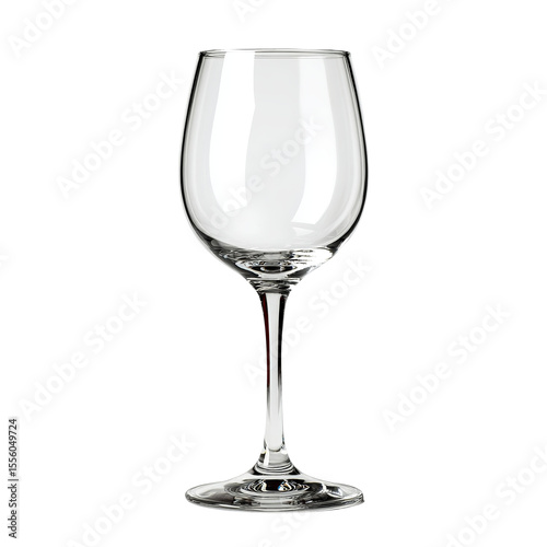Empty Wine Glass: A pristine, empty wine glass stands ready for the perfect pour, its elegant shape and clear glass showcasing its simplicity and sophistication.