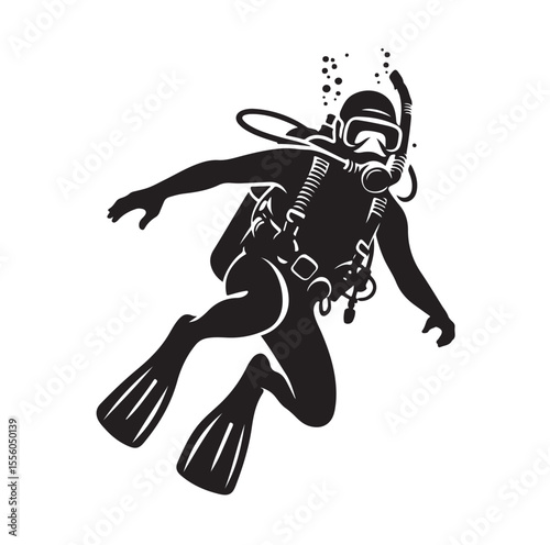 vector Scuba diving Silhouette Collection diving vector graphic