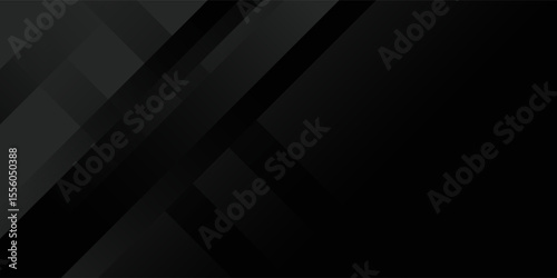 Black abstract background. Elegant dark diagonal shape elements.
