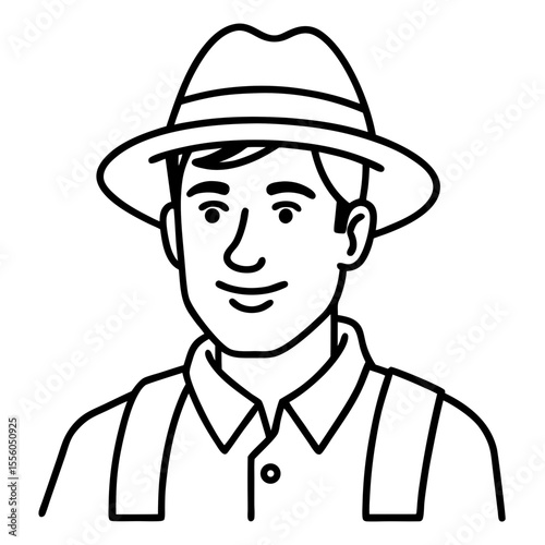Tourist Guide vector illustration