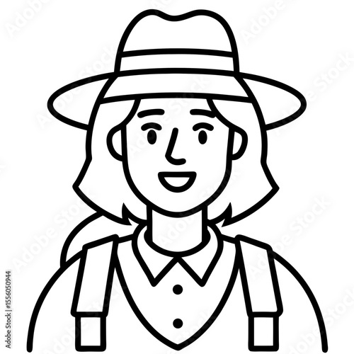 Tourist Guide vector illustration