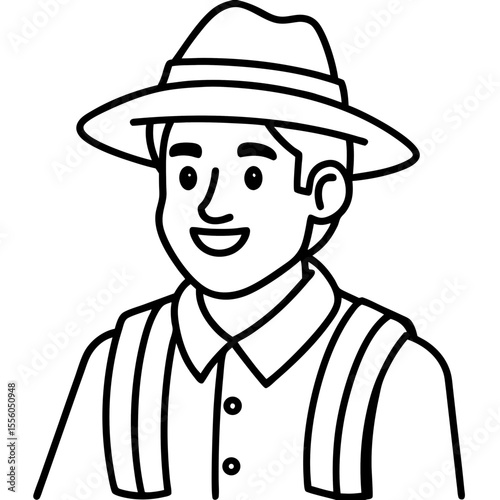 Tourist Guide vector illustration