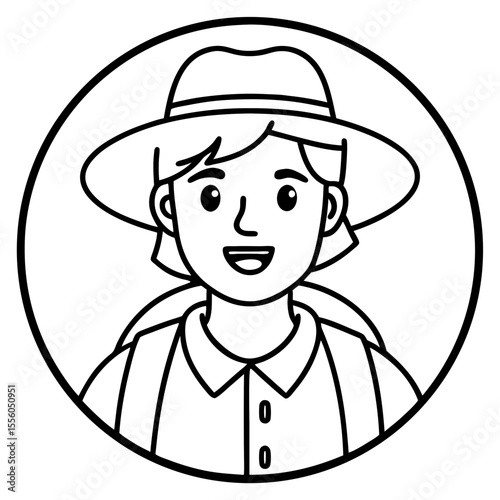 Tourist Guide vector illustration
