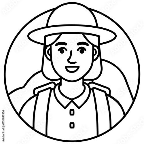 Tourist Guide vector illustration
