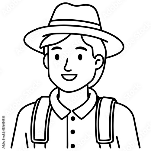 Tourist Guide vector illustration