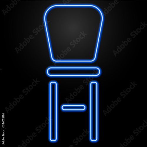 seat neon sign, modern glowing banner design, colorful modern design trends on black background. Vector illustration.