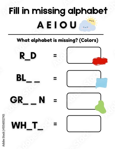 English Practice for AEIOU for children