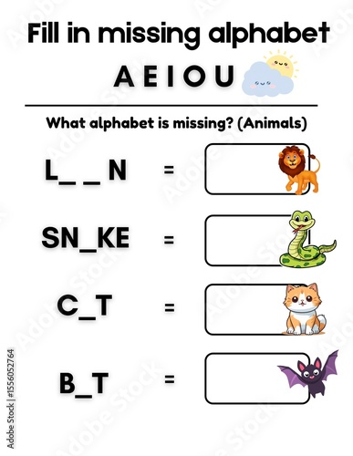 English Practice for AEIOU for children