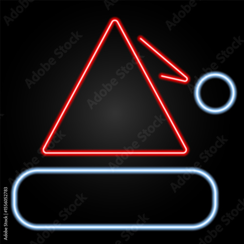 santa hat neon sign, modern glowing banner design, colorful modern design trends on black background. Vector illustration.