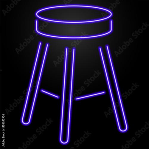 seat neon sign, modern glowing banner design, colorful modern design trends on black background. Vector illustration.