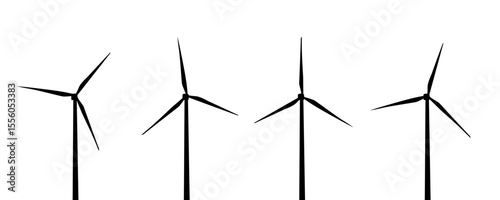 Simple  windmill vector.