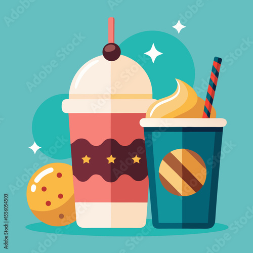 vector illustration of ice cream
