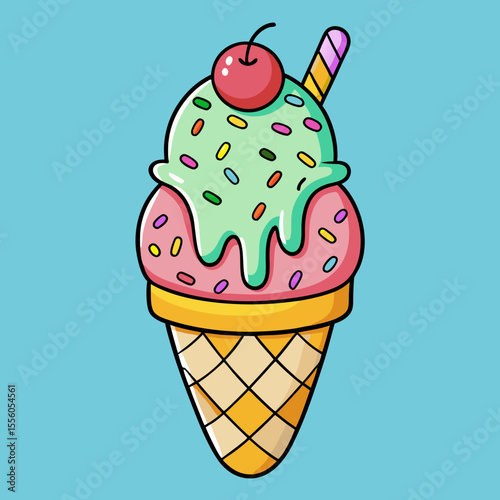 ice cream vector illustration