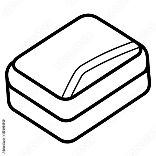 Clean Bar Soap Line Drawing