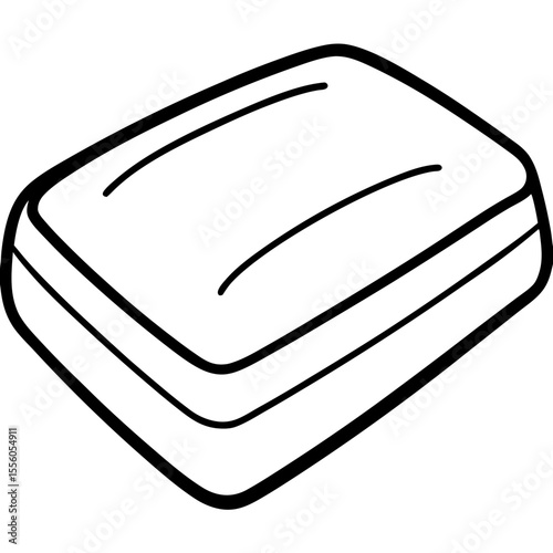 Clean Bar Soap Line Drawing