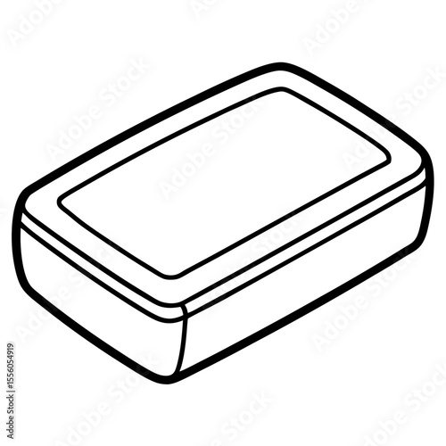 Clean Bar Soap Line Drawing