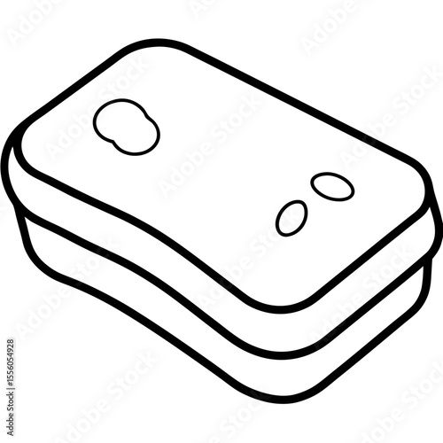 Clean Bar Soap Line Drawing