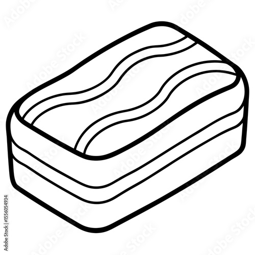 Clean Bar Soap Line Drawing