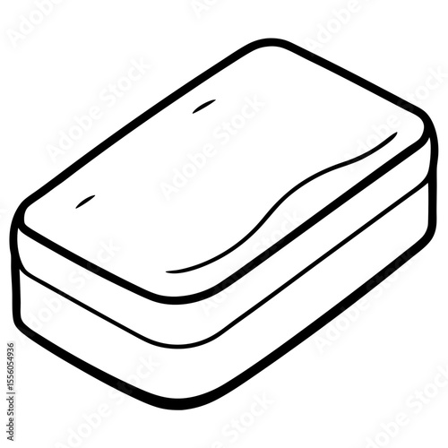 Clean Bar Soap Line Drawing