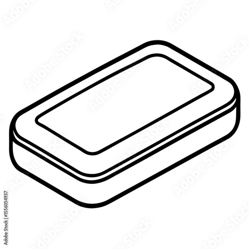 Clean Bar Soap Line Drawing